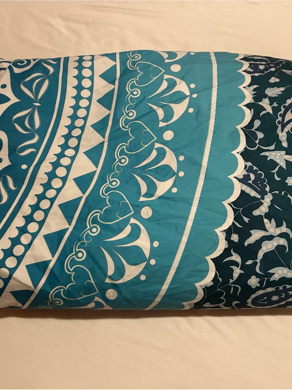 Teal and White Mandala Comforter Cover - Home Bedding